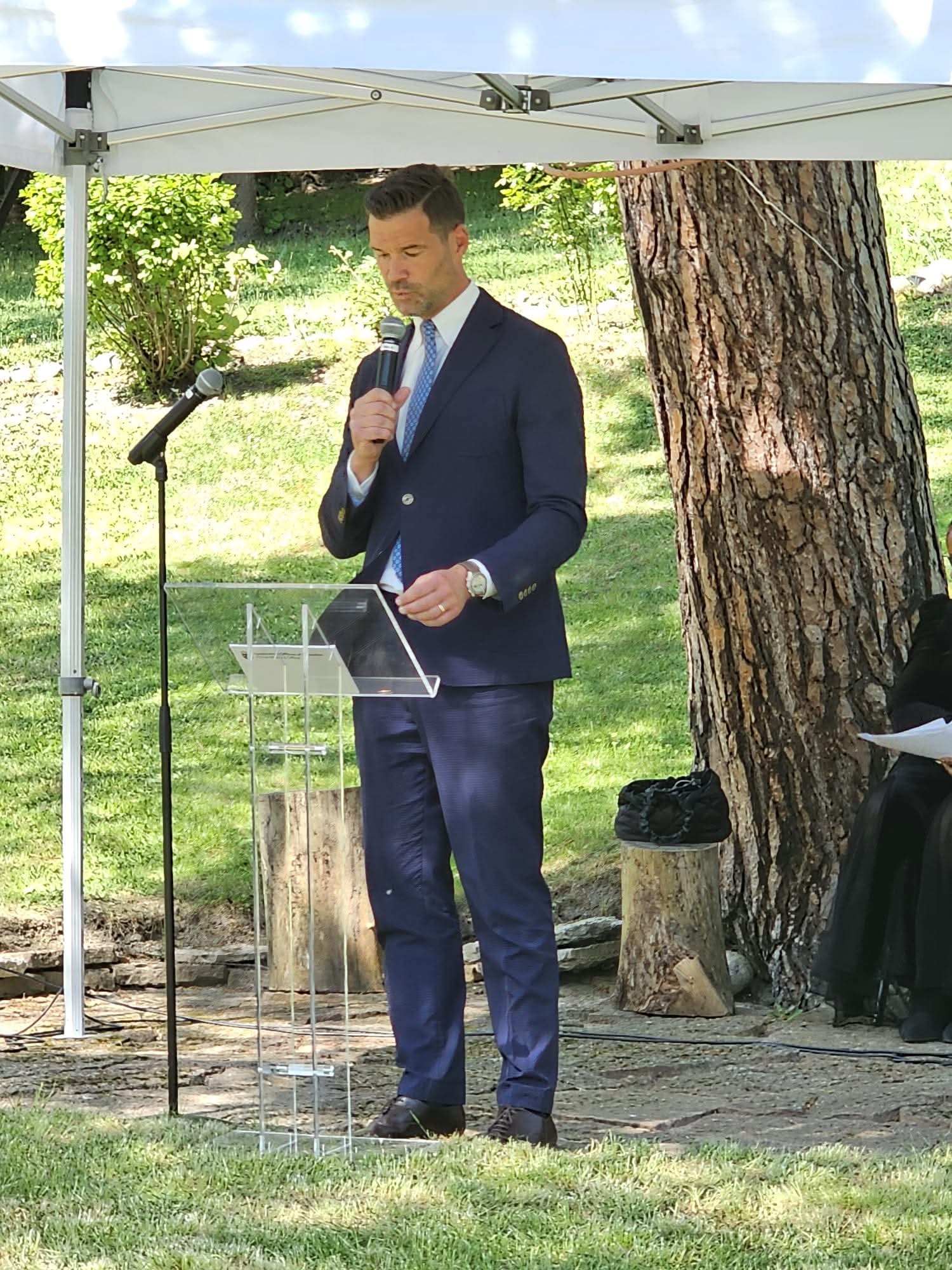 Speaker addressing guests at Africa Day 2025